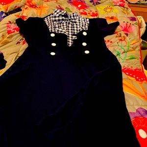 Magnolia Place navy and white Vintage Style Dress 2xl